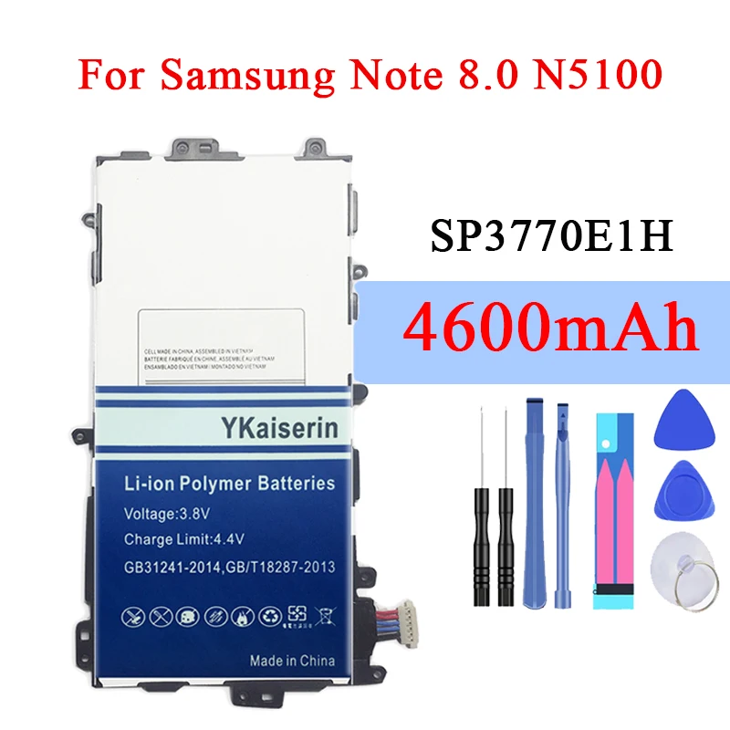 Ykaiserin Tablet Battery SP3770E1H для Samsung N5100 N5120 Galaxy Note 8 0 N5110 оригинальные сменные батареи 4600