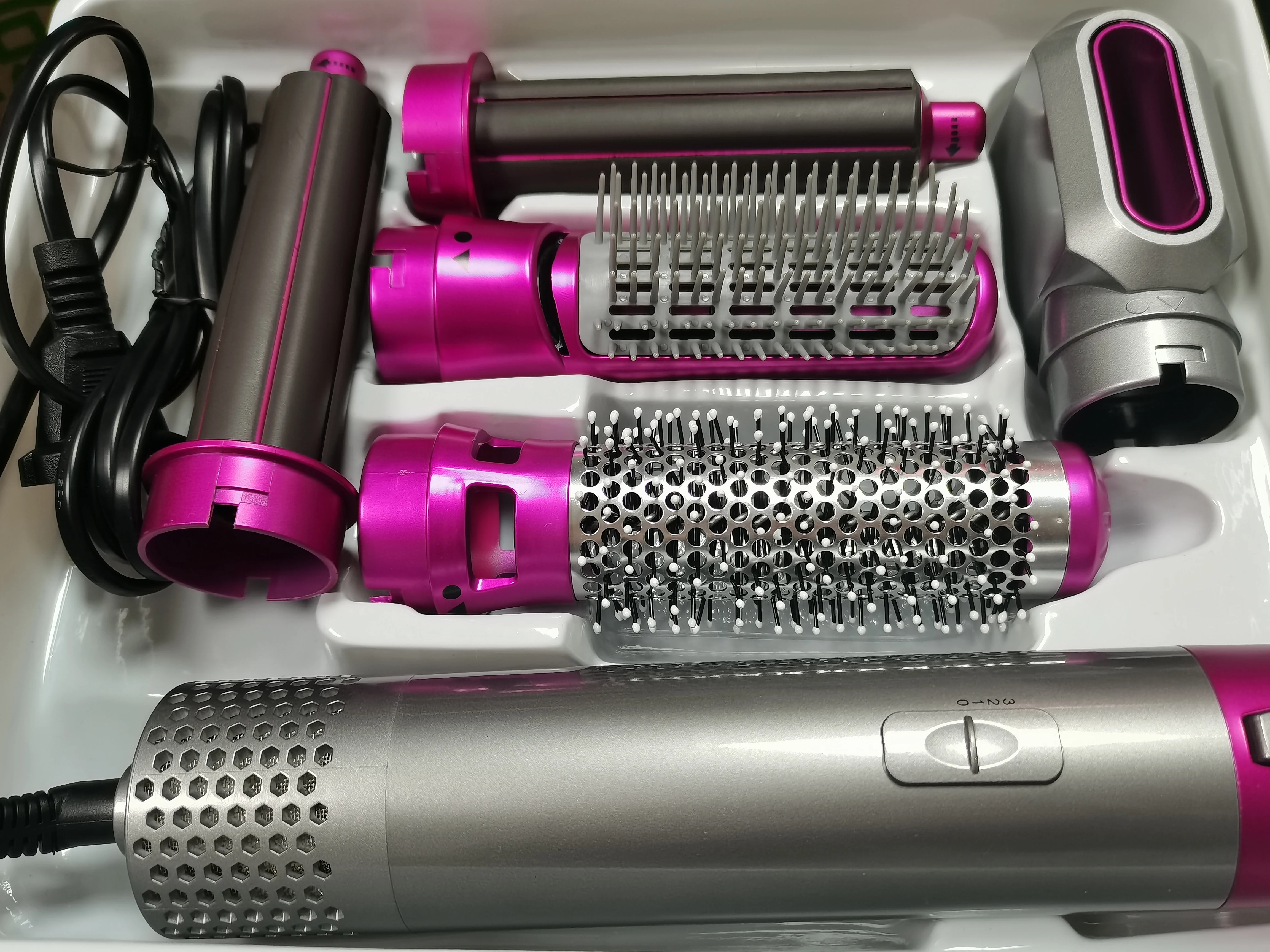 

Electric Hair Dryer Brush Fast Styling Hot-air Hair Brush Kit Blow Dryer Comb Hairstyling Tools Hairdryer 5 In 1 Blow Dryer