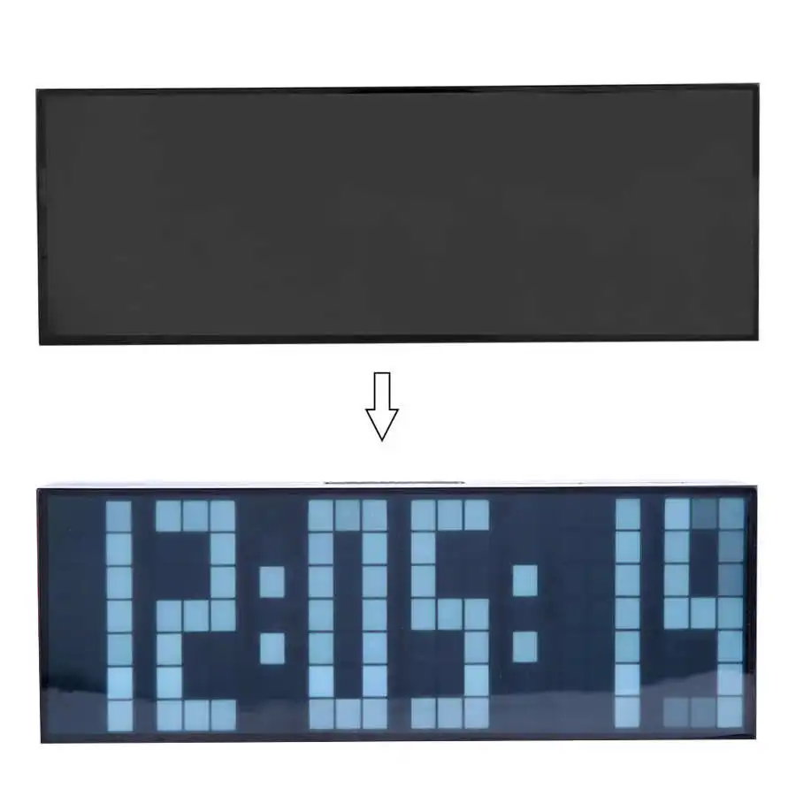 Цифровой дисплей регулируемый будильник 6-значный большой светодиодный цифровой