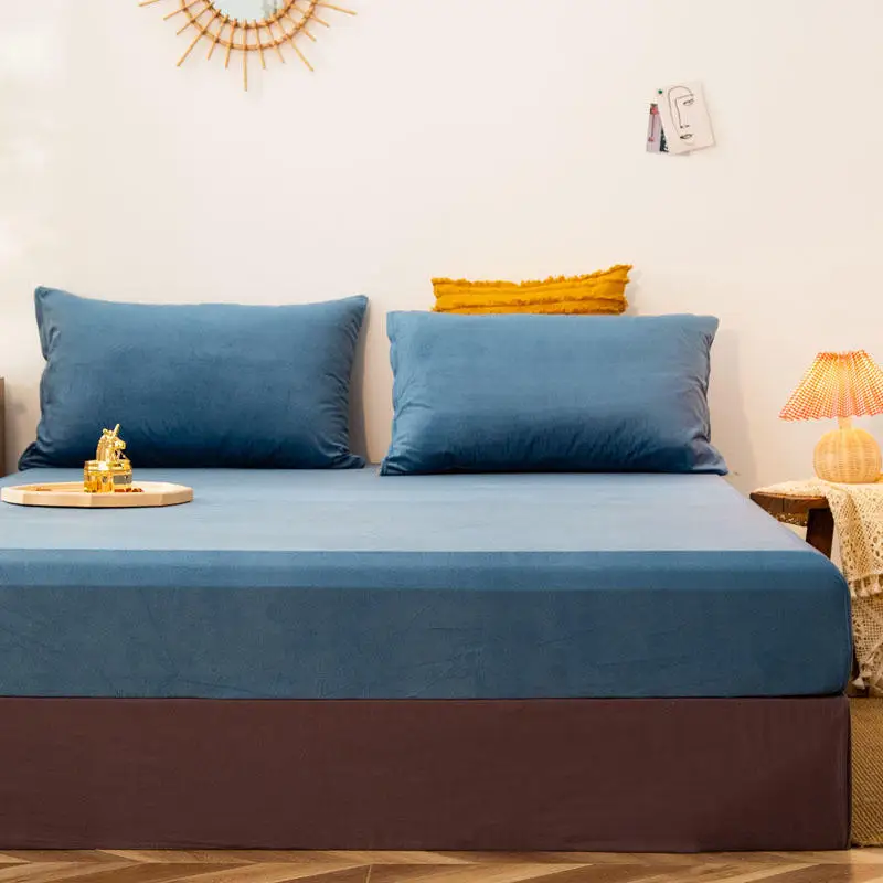 1 шт. Хрустальное бархатное постельное белье с эластичным односпальным размером