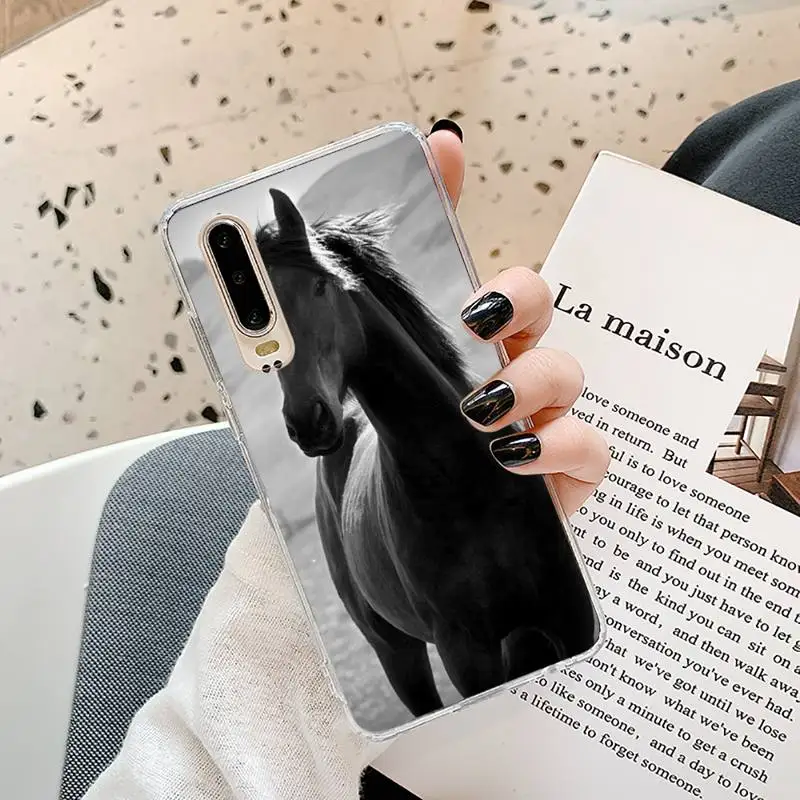 

horse Phone Case Transparent for Samsung A71 S9 10 20 HUAWEI p30 40 honor 10i 8x xiaomi note 8 Pro 10t 11