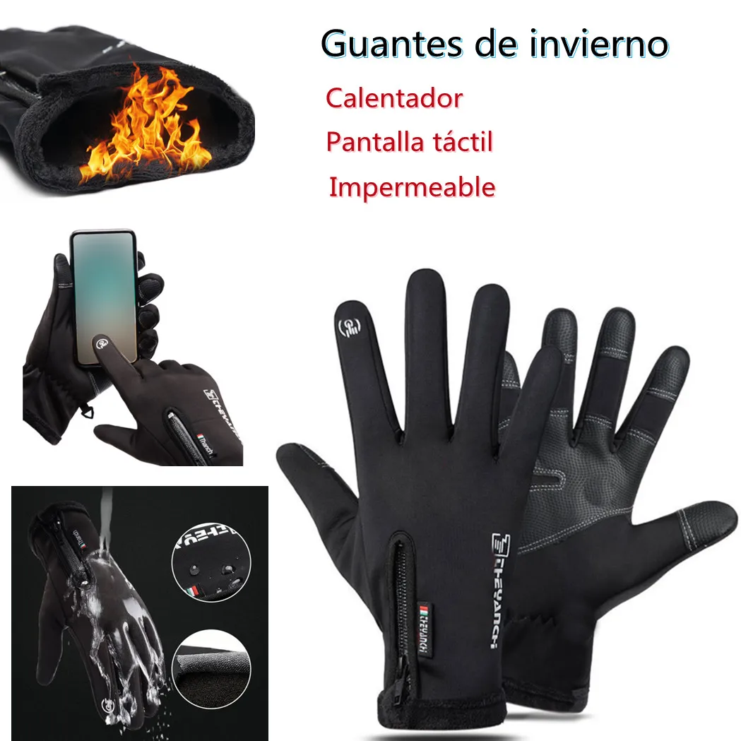 

Motorcycle Ski Non-slip Warm Cycling Gloves Winter Gloves Heated Gloves Waterproof Warm Gloves Touch Scree Thermal Guantes Glove