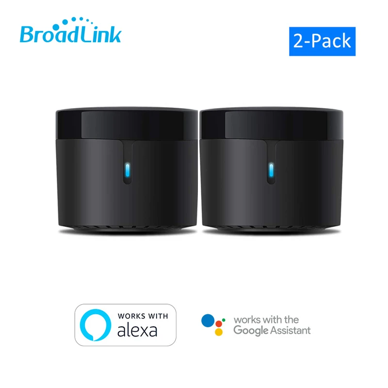 

2 модуля домашней автоматизации BroadLink RM4, Wi-Fi, универсальный умный пульт дистанционного управления голосом с Google Home и Alexa хаб умного дома