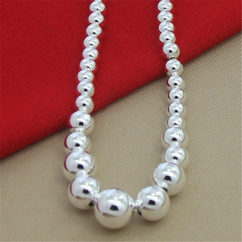 Silver 925 Necklaces For Women Buddha Bead Pendant &amp Necklace Link Chain Collier Choker Fashion Jewelry Accessories Party Gifts |