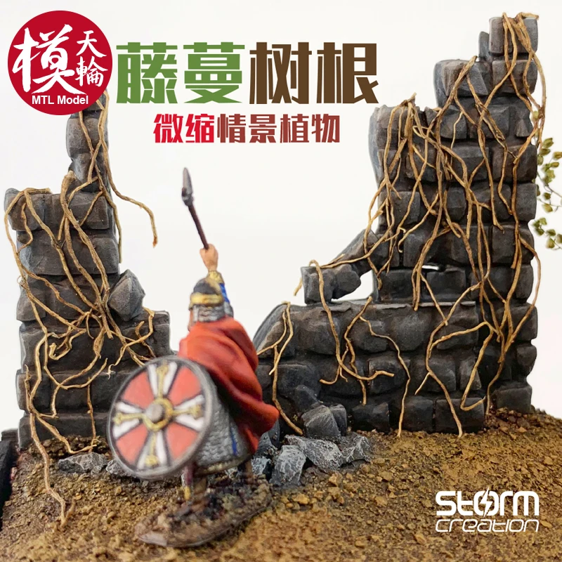 

DIY Diorama Vine Tree Roots Withered Model Plant Stubble Branches Miniature Scene Soldier Simulation Camouflage Grass