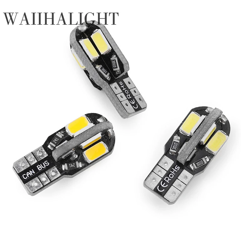 

20PCS T10 Led Canbus Light Bulbs 194 168 501 W5W 5730 8SMD Car Side Wedge Light White Lamp Auto Bulb Car Styling 12v