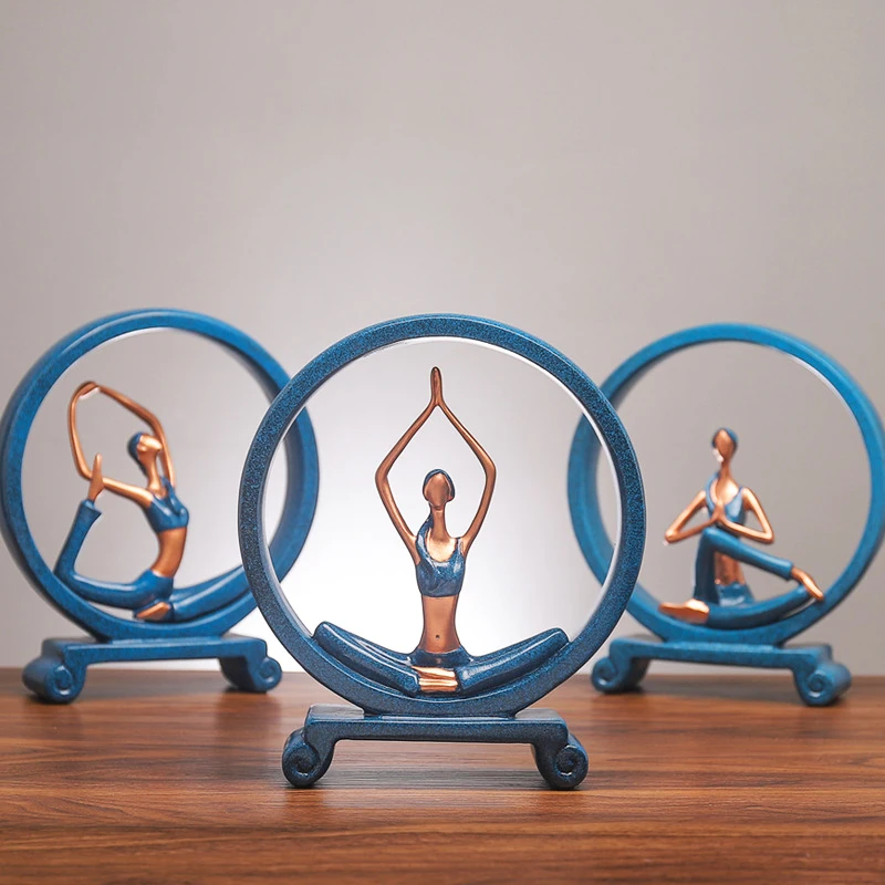 Оригинальные статуэтки для йоги Европейское украшение дома крыльцо ТВ шкаф