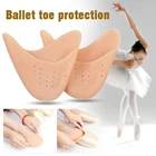 1 пара силиконовых балерин для фитнеса, защитные рукава, супер мягкие балетные балетки, Защитные чехлы для пальцев