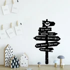 Дорожный настенный знак-наклейка направление гостиной настенные Арт Декор Kidsroom обои Girlsroom украшения плакат Съемный Плакат