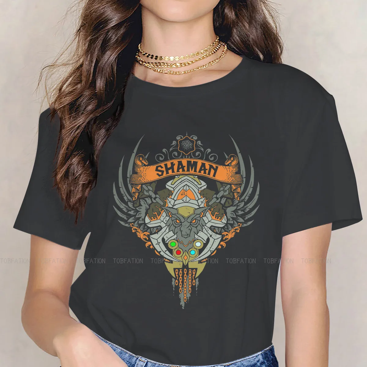 

SHAMAN Casual TShirt World Of Warcraft WOW Game Streetwear Leisure T Shirt Girl Tee 4XL Gift Idea