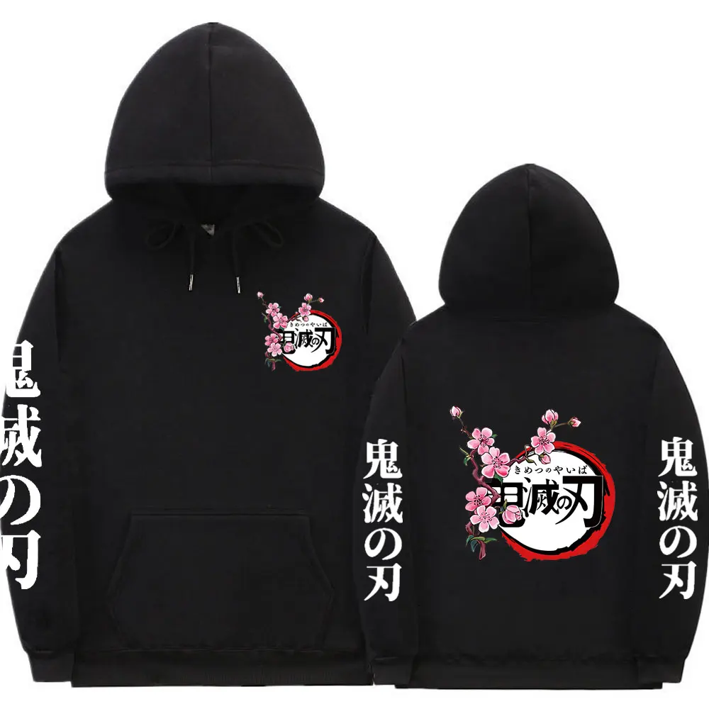 

2021 Hot Japan Anime Demon Slayer Graphics Print Hoodie Casual Loose Cosplay Tops Unisex Clothes Kimetsu No Yaiba Sweatshirts