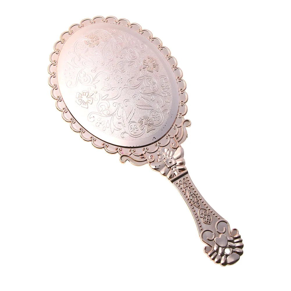 Креативное зеркало для макияжа с винтажным узором 4 цвета овальное круглое
