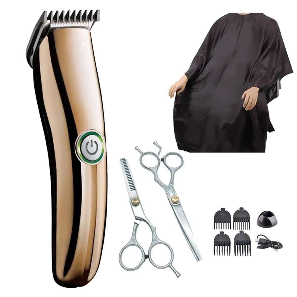 

Машинка для стрижки волос набор черный ткань для стрижки ножницы Профессиональный электрический шлифовальный инструмент, триммеры Переза...