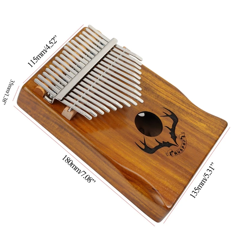 

Kalimba 17 Keys Acacia Thumb Piano Mbira Portable Finger Piano for Beginners 53CD