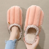 lovely cotton slippers womens 2021 new autumn and winter home indoor antiskid soft bottom plush warm postpartum shoes