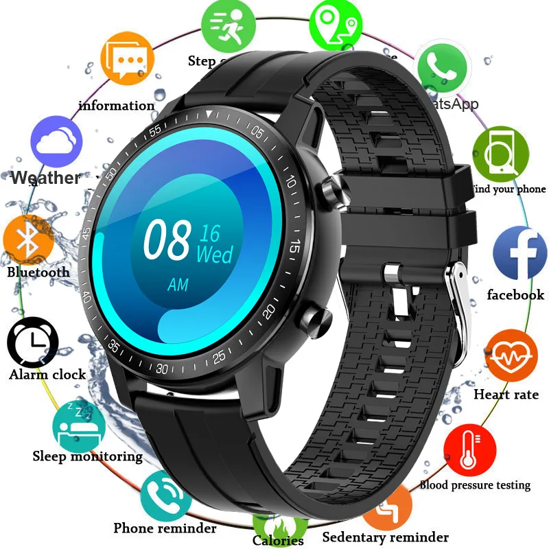 Смарт часы Full Touch с монитором кровяного давления пульсометром для занятий