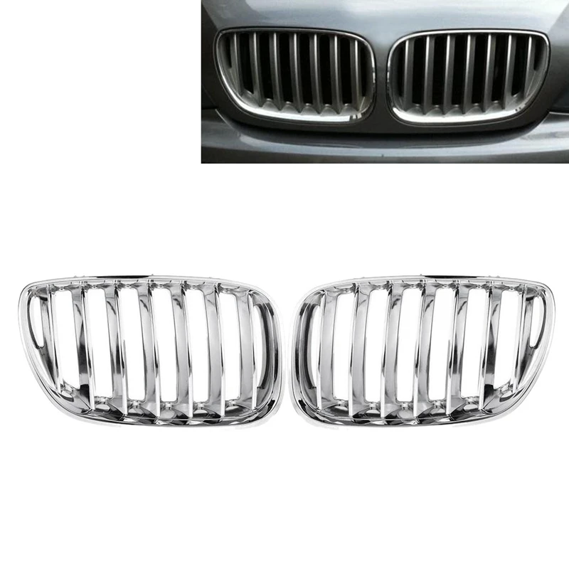Автомобиль Хром передний Впускной почек Решетки Решетка для BMW E53 X5 2000 2001 2002