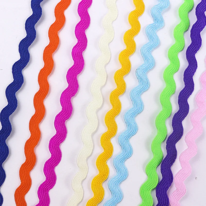15 ярдов разноцветная териленовая лента Ric Rac кружевная с бахромой волнистая