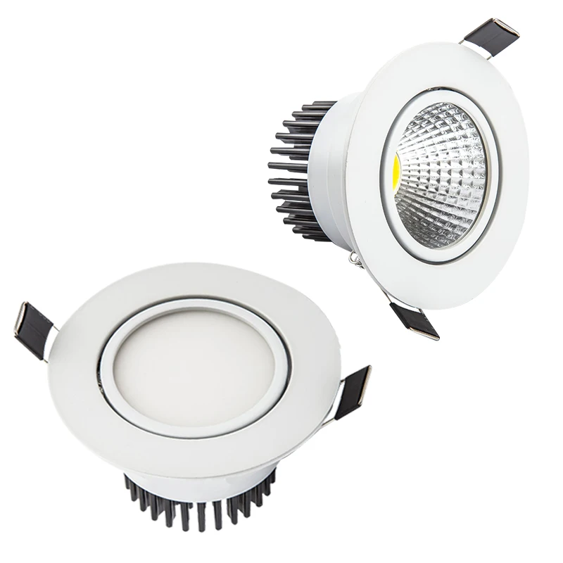 

LED Downlight Dimmable Light Angle Adjustable COB Ceiling Spot Light 3W 5W 7W 9W 12W 15W Ceiling Recessed Lights AC85-265V