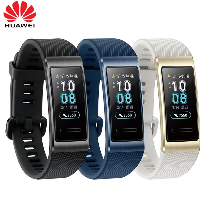 Оригинальный Huawei Band 3 Pro GPS Amoled Полноцветный Сенсорный экран 0 95 дюйма