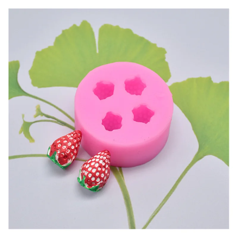 Силиконовые 3D формы в форме клубники форма для фруктового торта помадки