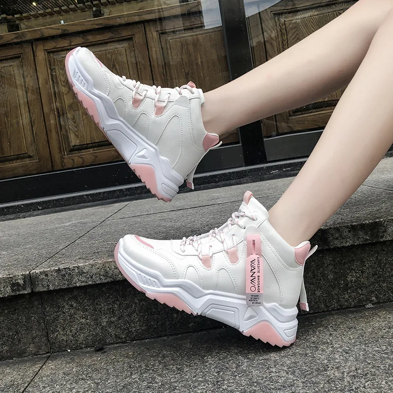 

Air Mesh Women Sneaker 2021spring Cross Tie Platform Round Toe Casual Fashion Sport running shoes Lace Up Female Girl women shoe