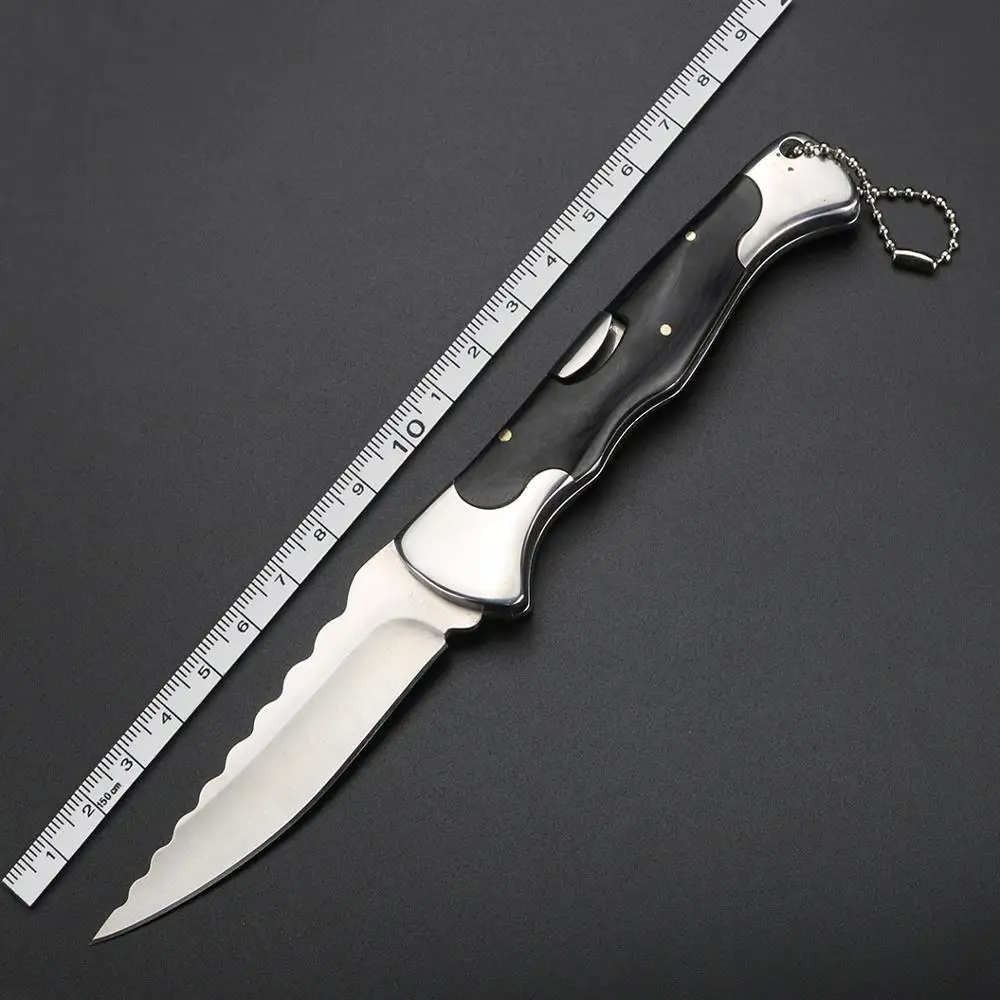 

Black Handle Folding Blade Knife Camping Hunting Survival Knife Short Knife Fold Pocket Portable Knives Small Tool