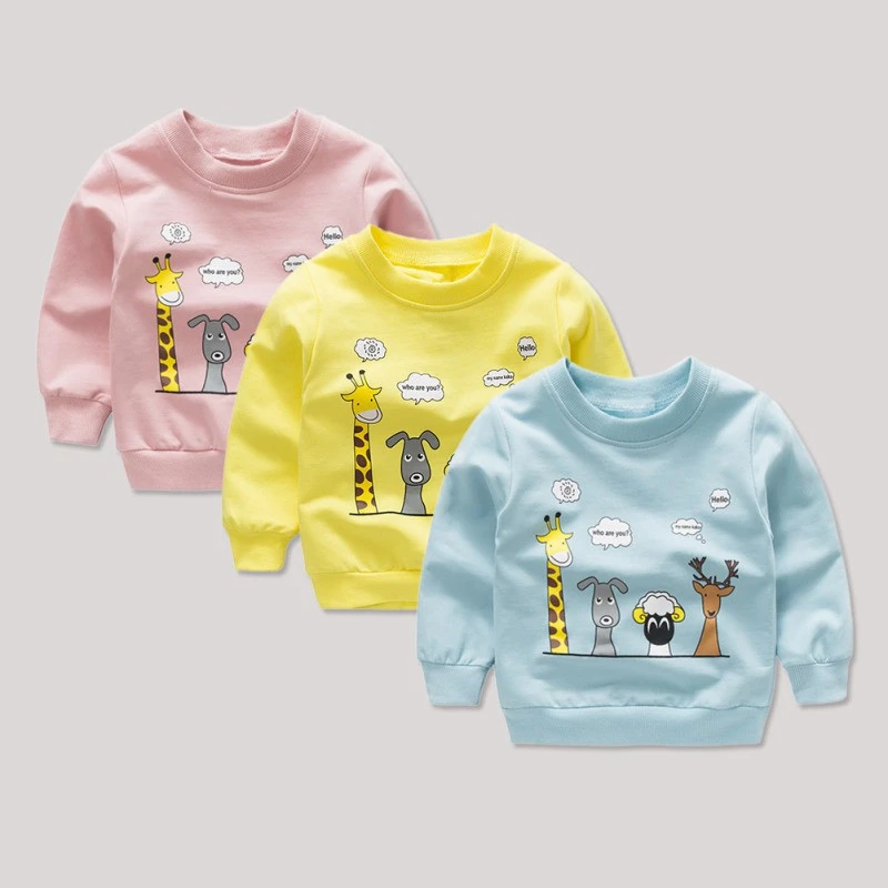 LILIGIRL пуловер с рисунком футболка осенне-зимний детский свитер Топы длинными