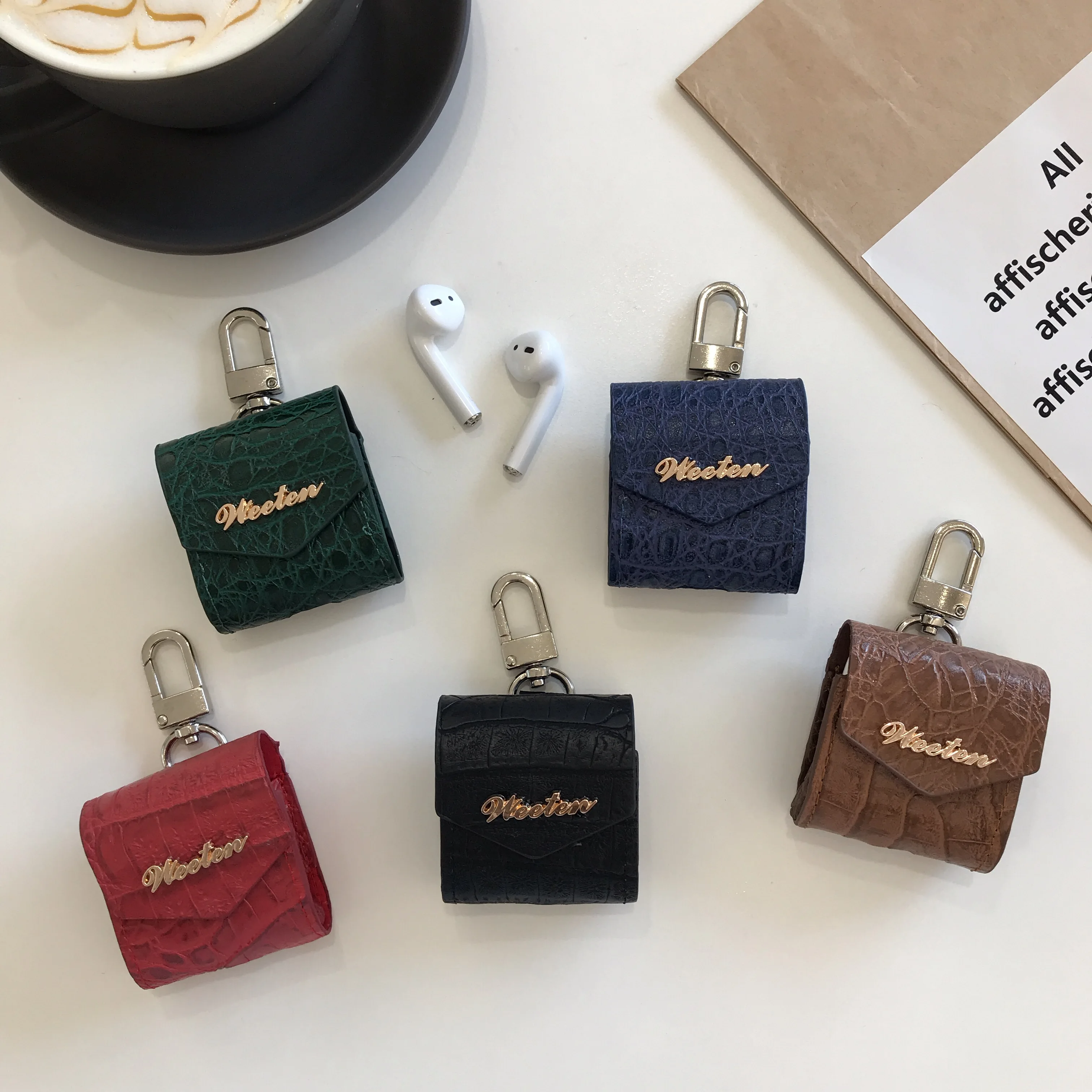 Роскошная кожа Bluetooth чехол для гарнитуры AirPods кожаный защитные чехлы с Сумка