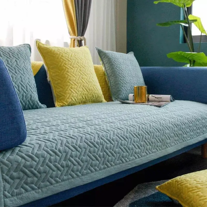 

Four Seasons Sofa Towel Gray Couch Covers Peacock Pattern Beautifully Embroidered Sofa Cushion Sofa Cover for Corner Sofa Decor