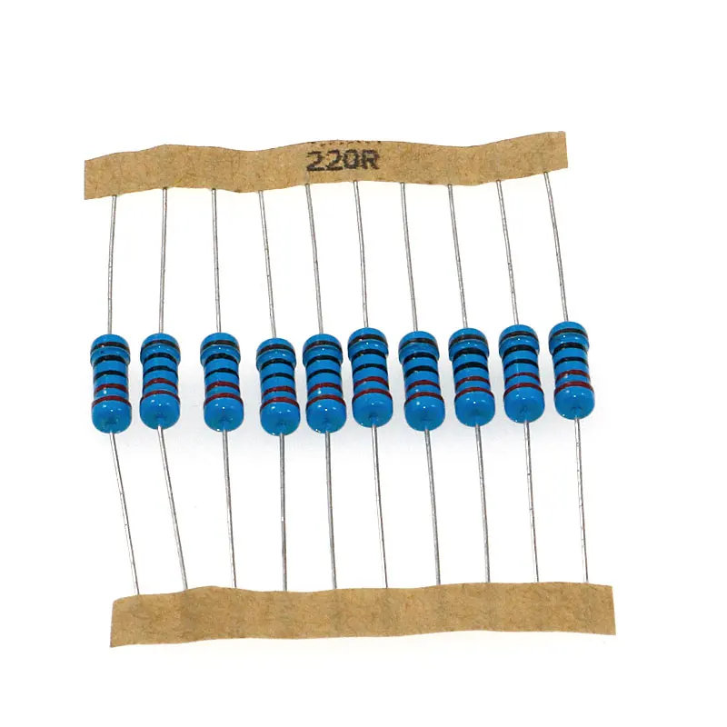 200 шт./лот 1 Вт 1% металлического пленочного резистора 20 значение 10 ohm-1M Ом