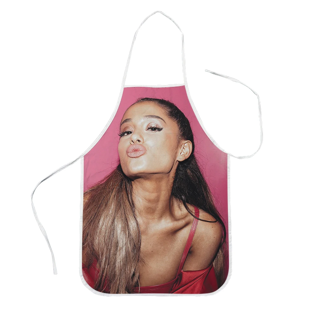 

CLOOCL Singer Ariana Grande Kitchen Apron Gardening Restaurant Polyester Aprons Adult Home Cleaning Tools Bistro Baking Aprons