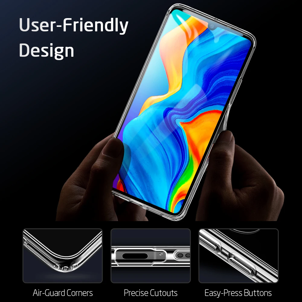 Чехол ESR из закаленного стекла для Huawei P30 P30Lite P20 P40 Pro задняя крышка Mate 20 30 Honor V30
