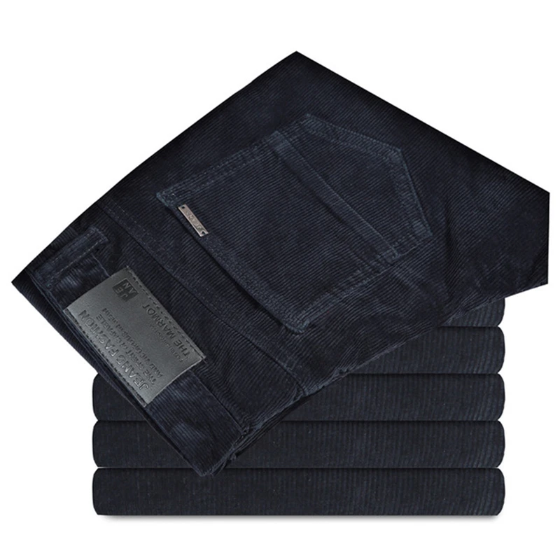 Брюки мужские вельветовые прямые деловые штаны Повседневные Дышащие на осень и