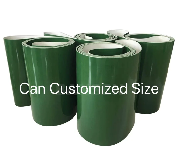 

2450x75x2mm Green Industrial Transmission Line Belt Conveyor PVC Belt