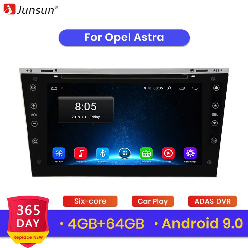 Junsun Carplay 4G + 64G 2 Din Android 9 0 Автомагнитола для opel Vauxhall Astra H G J Vectra Antara Zafira Corsa Vivaro Meriva