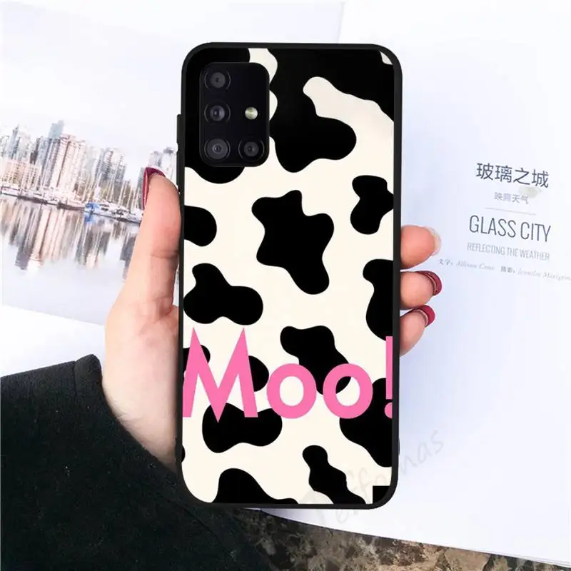 

Cow Pattern Phone Case black For Samsung galaxy S 21 20 10 8 A 51 71 50 21s 70 40 20 20e note 10 plus Ultra 5g fe