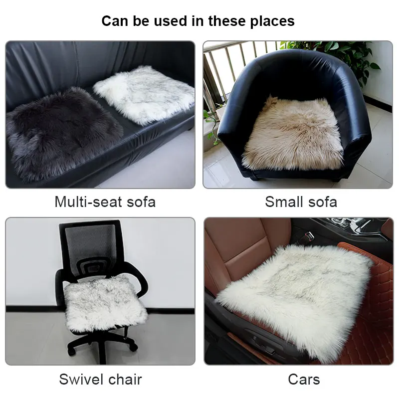 AUTOROWN Меховые квадраты из Искусственной овчины Высокое качество Длинный ворст