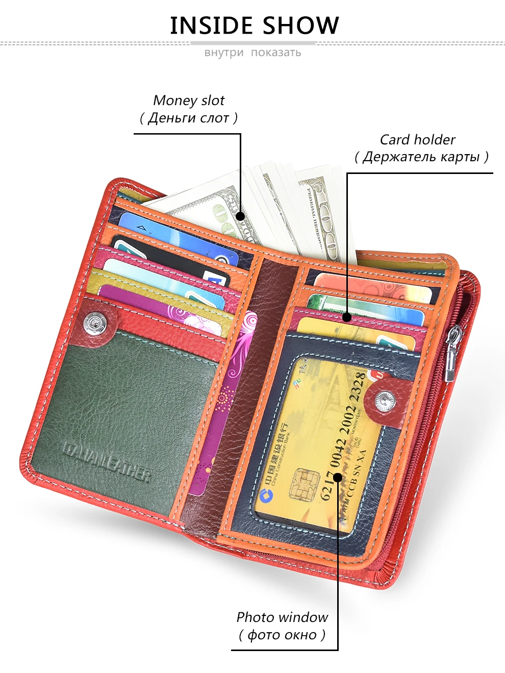 DICIHAYA Rfid Женский кошелек из натуральной кожи, Женский кошелек Portomonee, кошелек для монет, женские короткие сумки для денег, дизайнерская цветная открытка с вышивкой, сумка