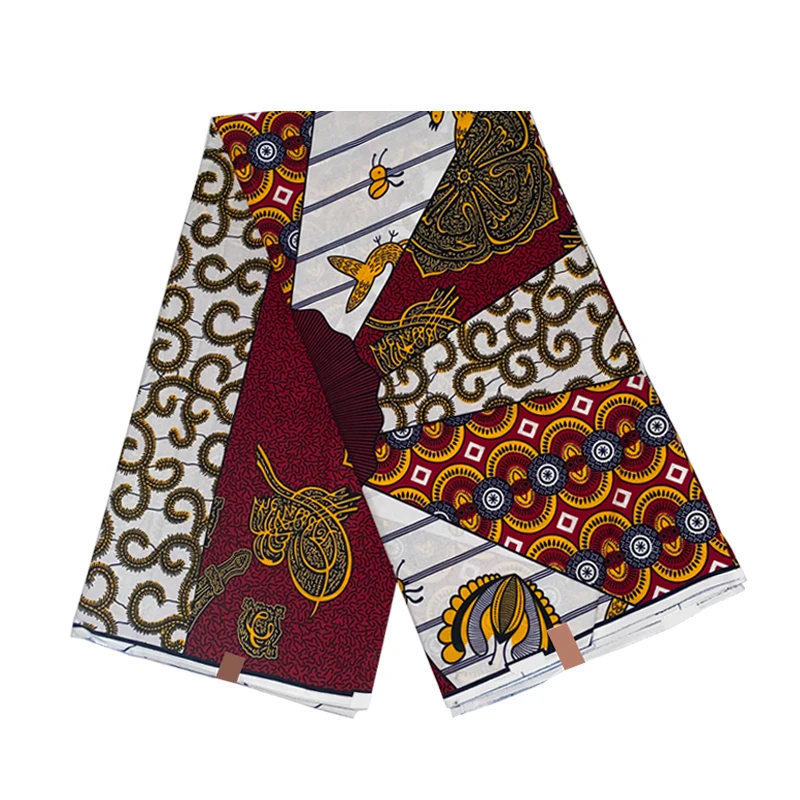 

By The Yards African Nigerian Style Wax Printed Fabric Cotton 100%Real Best Quality Ankara Sewing Material For Clothes V-L 3-54