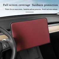 car navigation cover easy on and off sunshade screen protector for tesla model 3 model y waterproof fabric sleeve red black