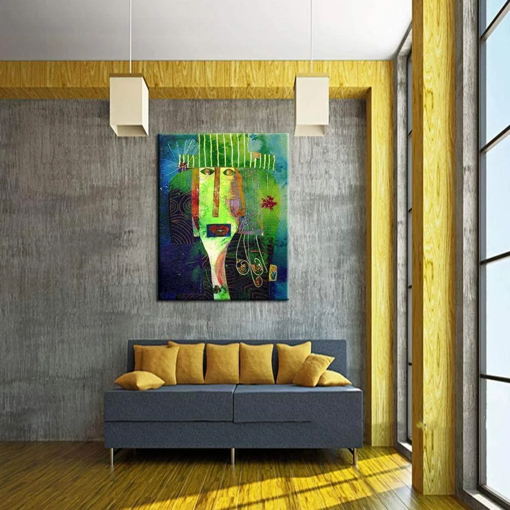 

Hand Painted Oil Painting On Canvas Cartoon Pattern Design Poster Wall Painting Frameless For Living Room Corridor Bedroom