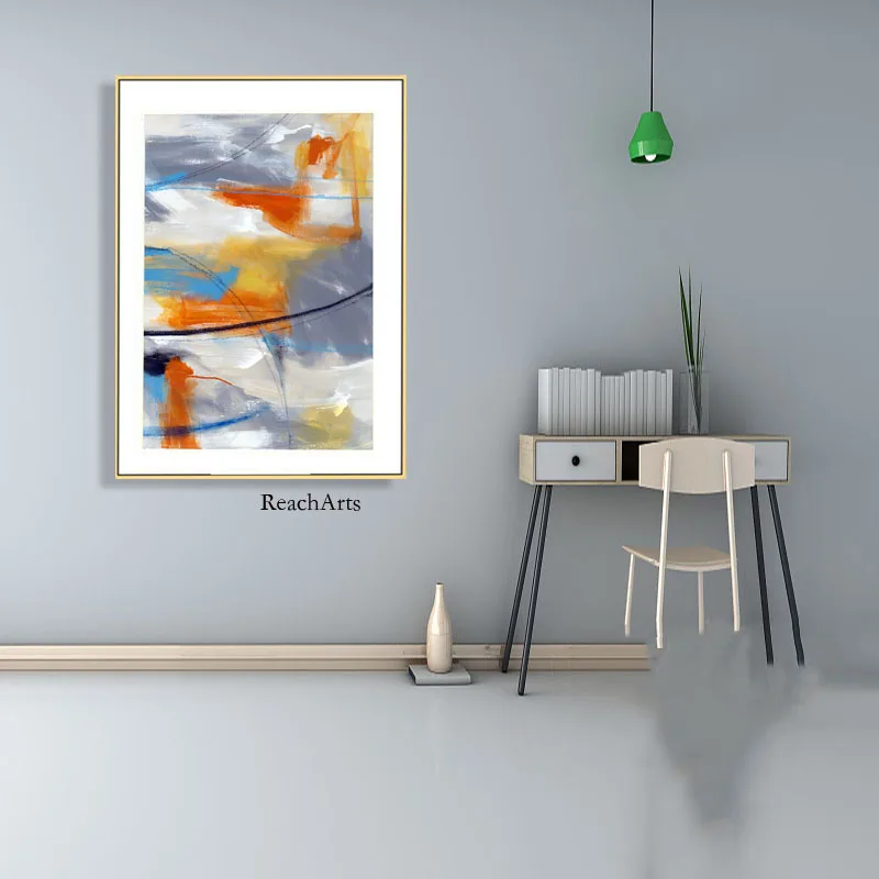 

Hot Mouti-Designs Wall Arts Handpainted Canvas ModernVase Foil Abstract Flower Home Interior Decoration For Bedroom Livingroom