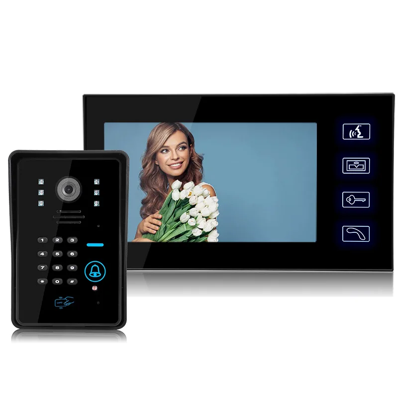 7 дюймовый видеодомофон Аудиовизуальный домофон система доступа для дома виллы