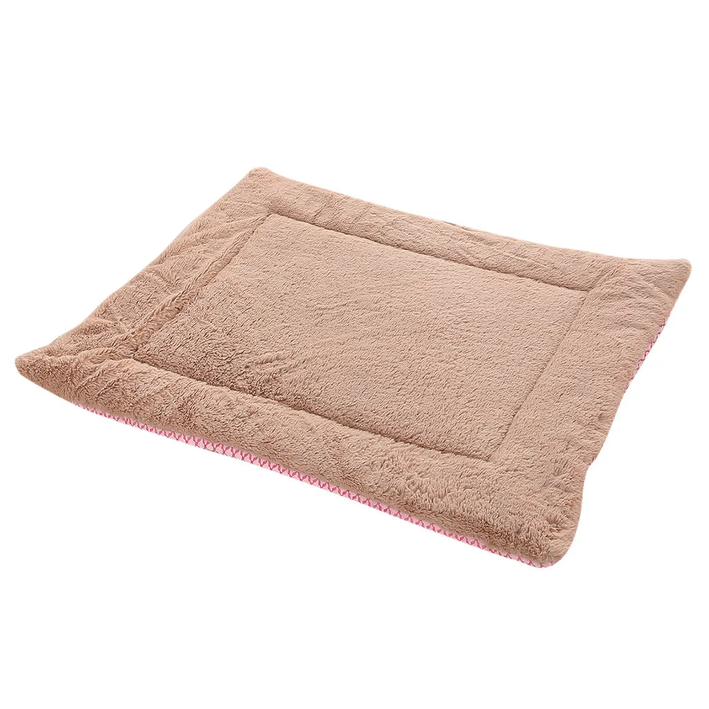 Новинка короткая плюшевая кровать для питомцев теплый спальный матрас коврик