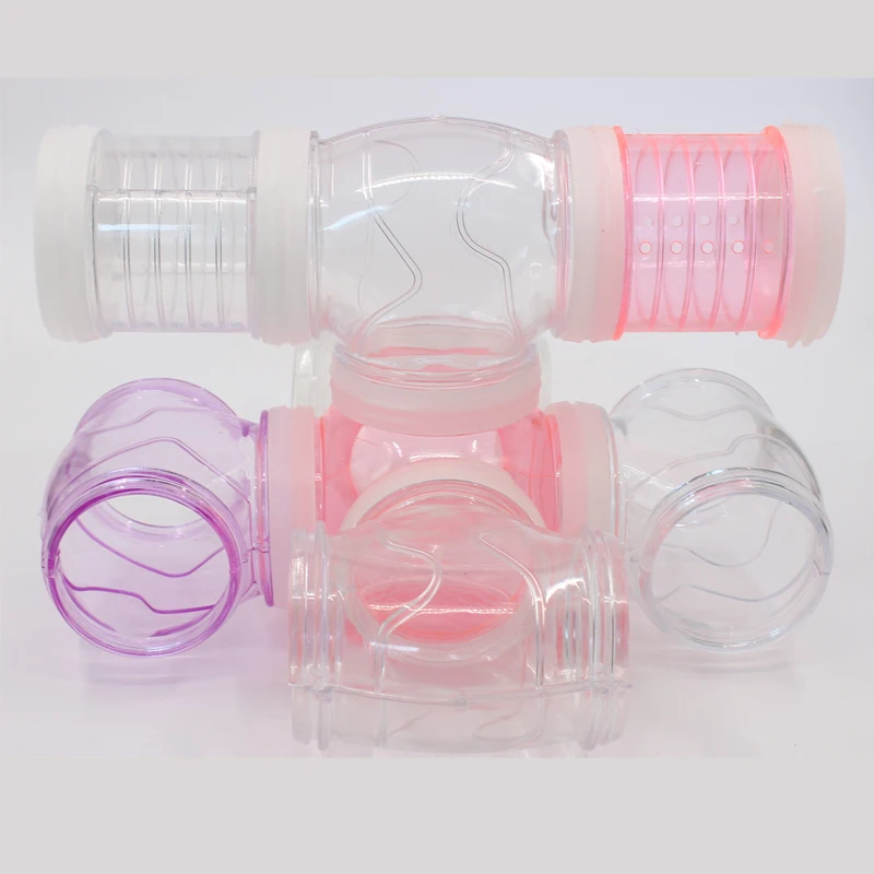 Новый хомяк шесть-Сквозные туннельные фитинги прозрачная акриловая клетка