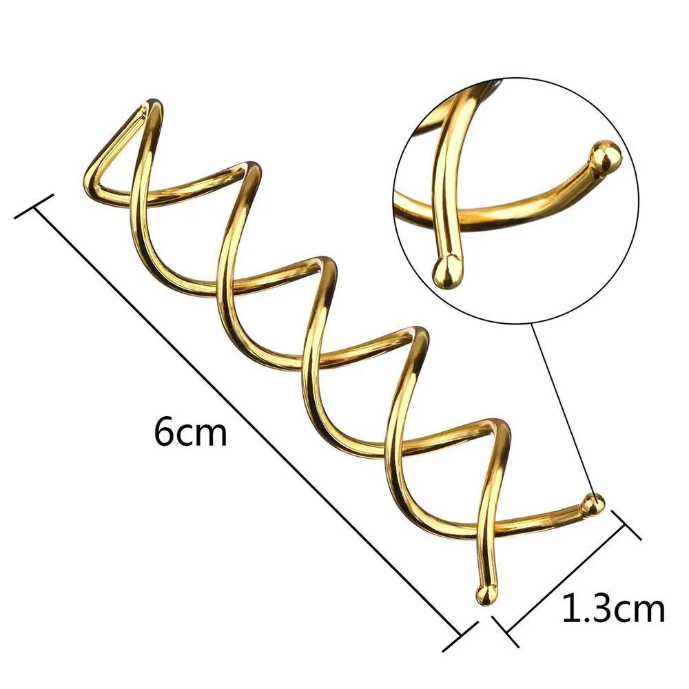 

20pcs Spiral Bobby Hair Screw Hair Clip Mini Spin Clip for DIY Hair Style (Gold)