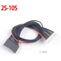 3pcs lipo battery extended balance head charging cable 2s3s4s5s6s7s8s9s10s 30cm silicone 20awg extension line connector