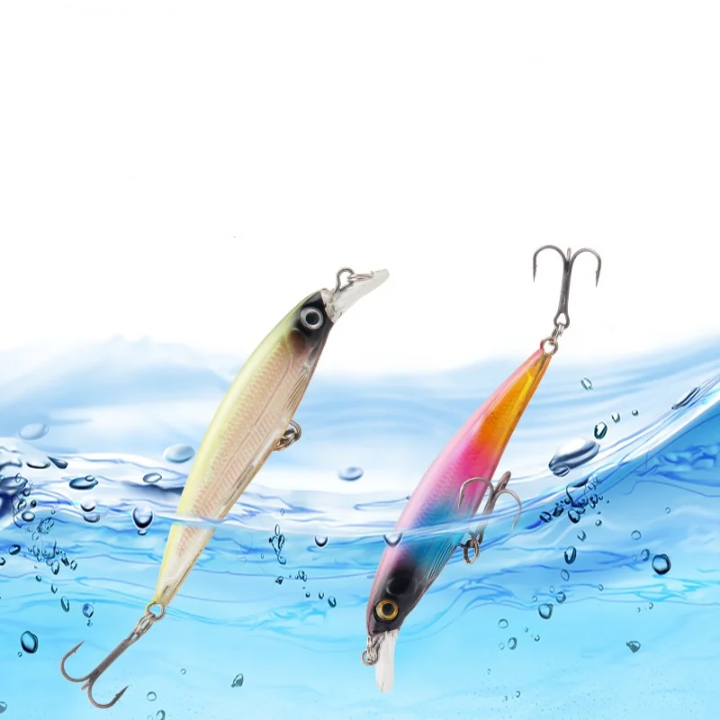 

1pcs ABS Minnow Lure 9cm 7.2g Full Swimming Layer with Ring Beads Bait Fishing Hard Bait Wobbler Crankbait Sea Fishing Bait