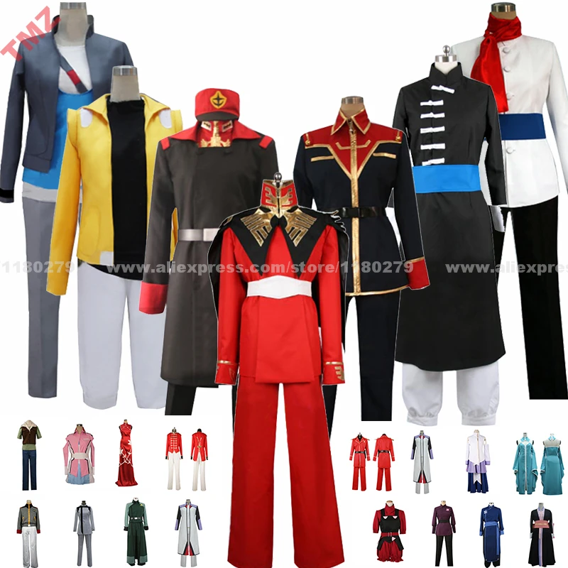 Mobile Suit Zeta Gundam Char Aznable Bask Om Female Male Group of Characters Anime Cosplay Costume,Customized Accepted